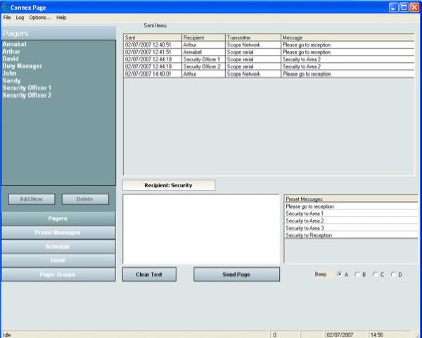 image of connex page software
